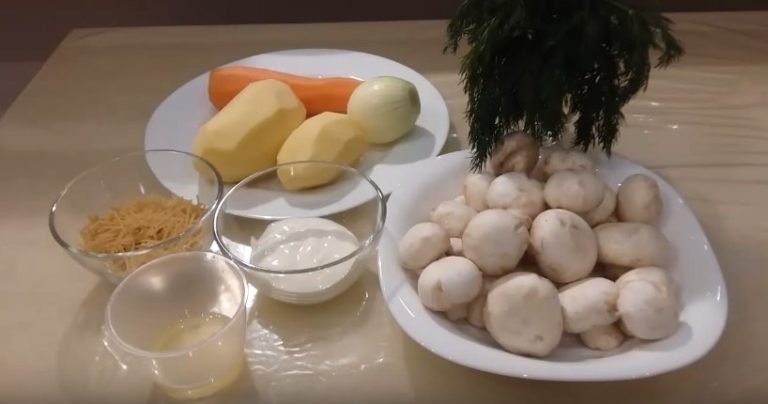 суп с грибами шампиньйонами ингридиенты