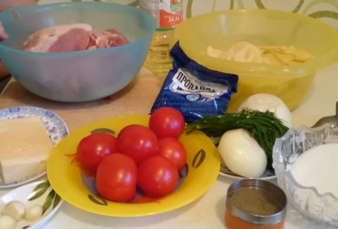 мясо по французски с картофелем в духовке рецепт с фото из свинины