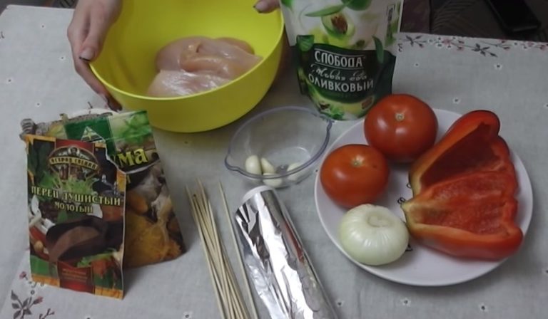 ингредиенты для шашлычков из курицы