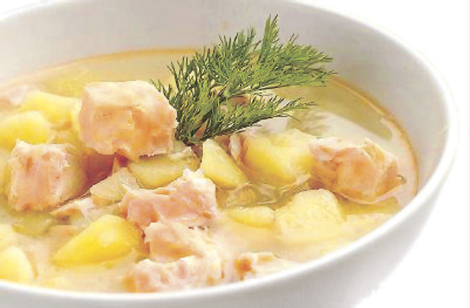 уха с красной рыбы