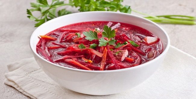 свекольник горячий с мясом