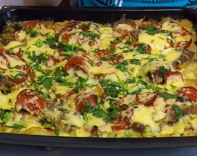 мясо по французски с картофелем в духовке рецепт с фото из свинины