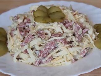 рецепты вкусных салатов +с яичными блинчиками фото