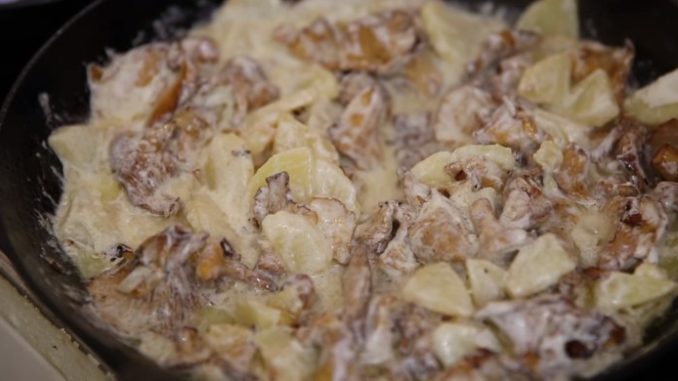 личиски жареные с картофелем в сметане