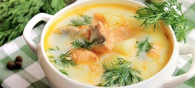 уха по-фински со сливками рецепт